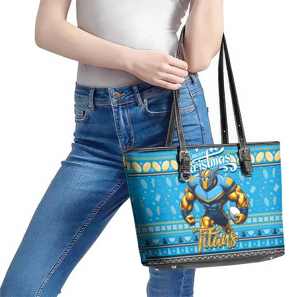 Titans Rugby Xmas Leather Tote Bag Australia NRL Mascot