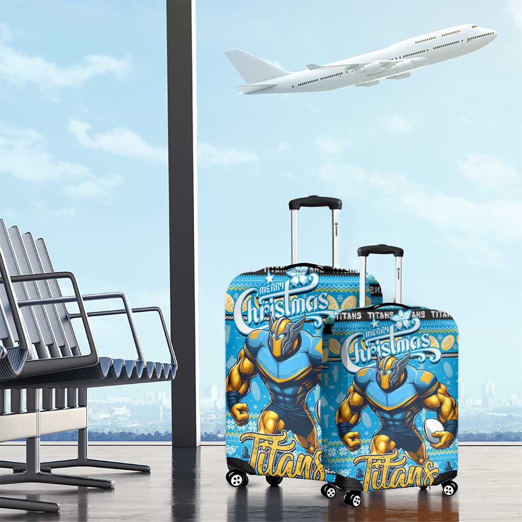 Titans Rugby Xmas Luggage Cover Australia NRL Mascot