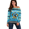 Personalized Titans Rugby Xmas Off Shoulder Sweater Australia NRL Mascot
