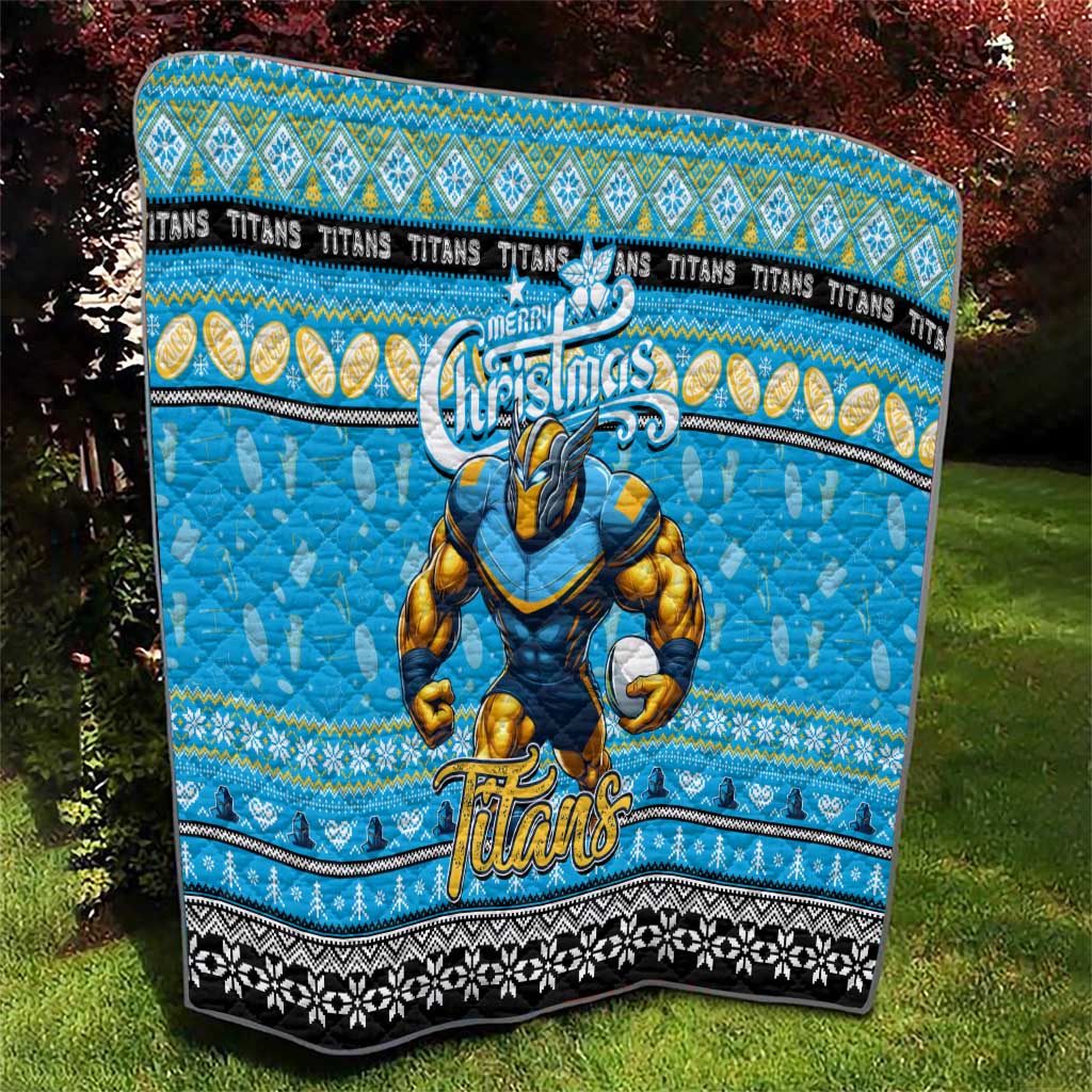 Titans Rugby Xmas Quilt Australia NRL Mascot