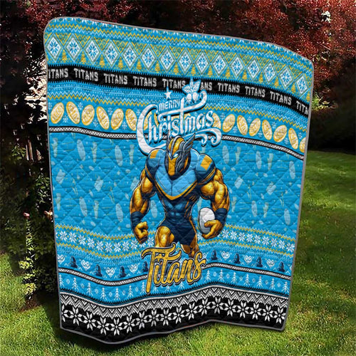 Titans Rugby Xmas Quilt Australia NRL Mascot
