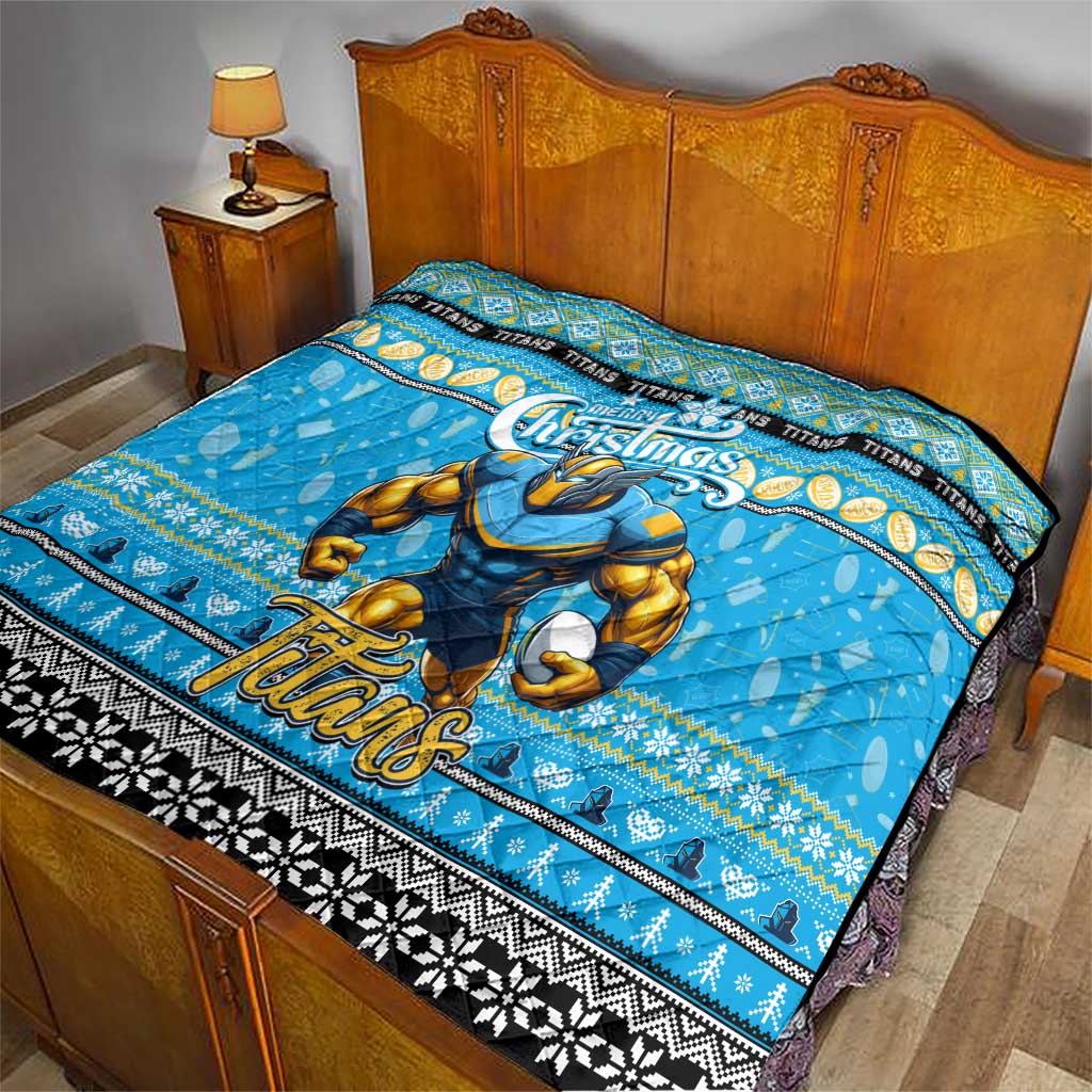 Titans Rugby Xmas Quilt Australia NRL Mascot