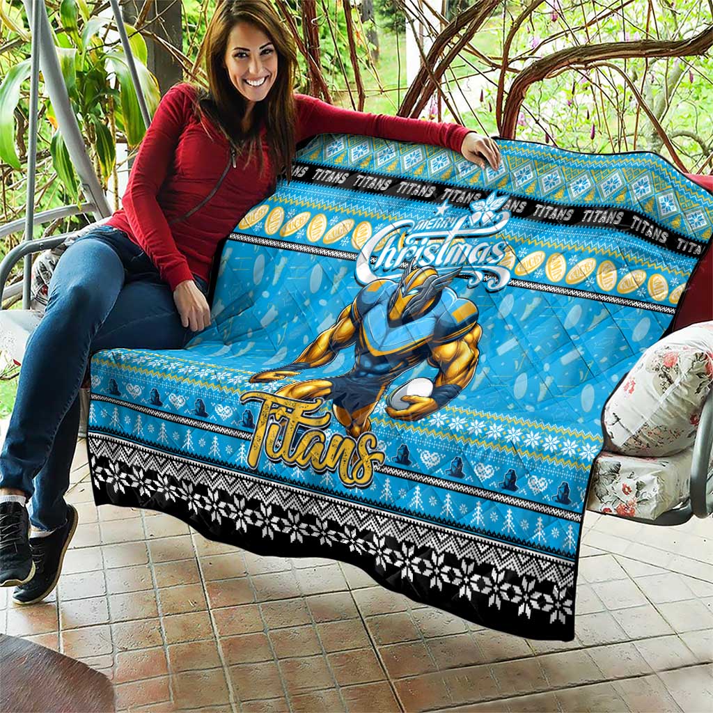 Titans Rugby Xmas Quilt Australia NRL Mascot