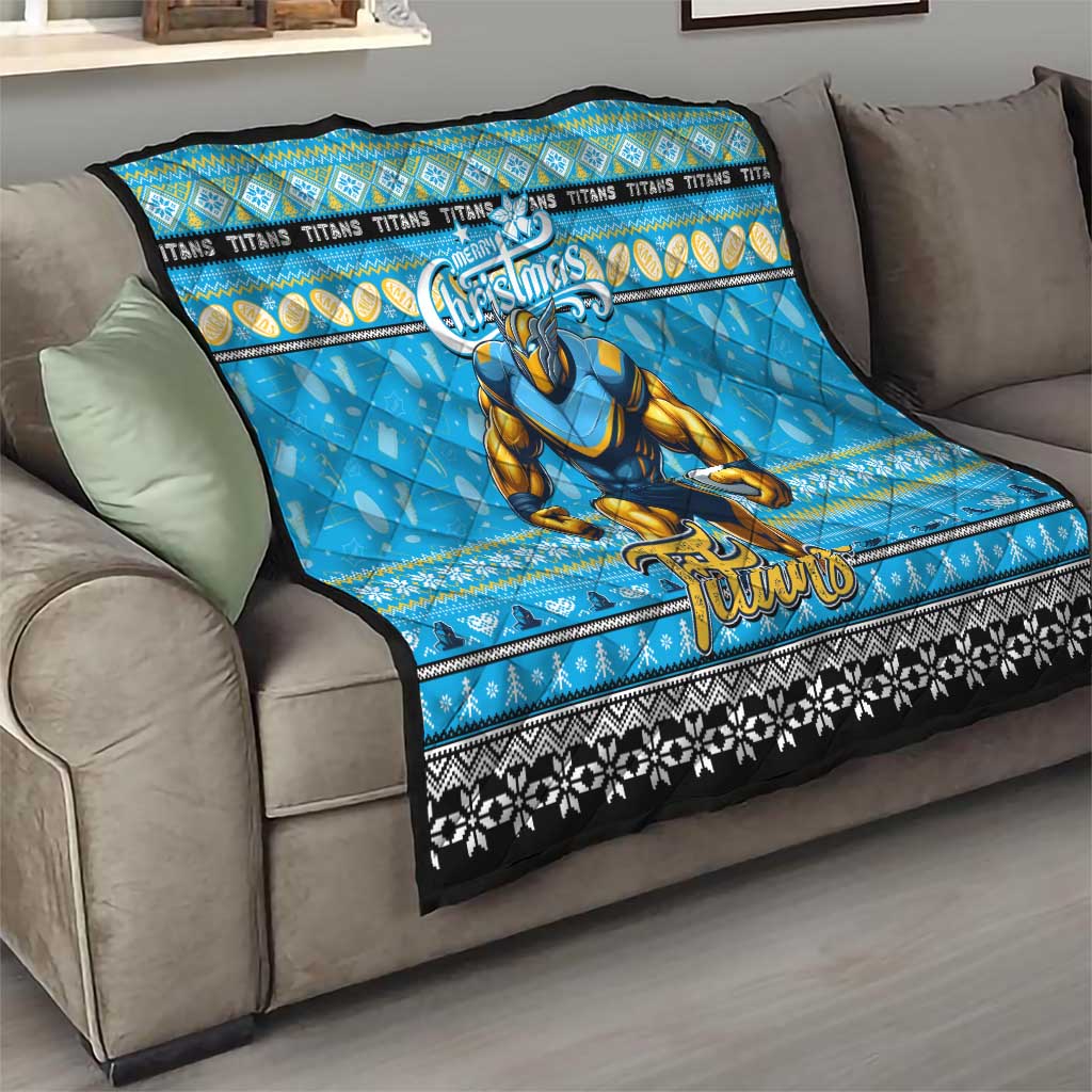 Titans Rugby Xmas Quilt Australia NRL Mascot