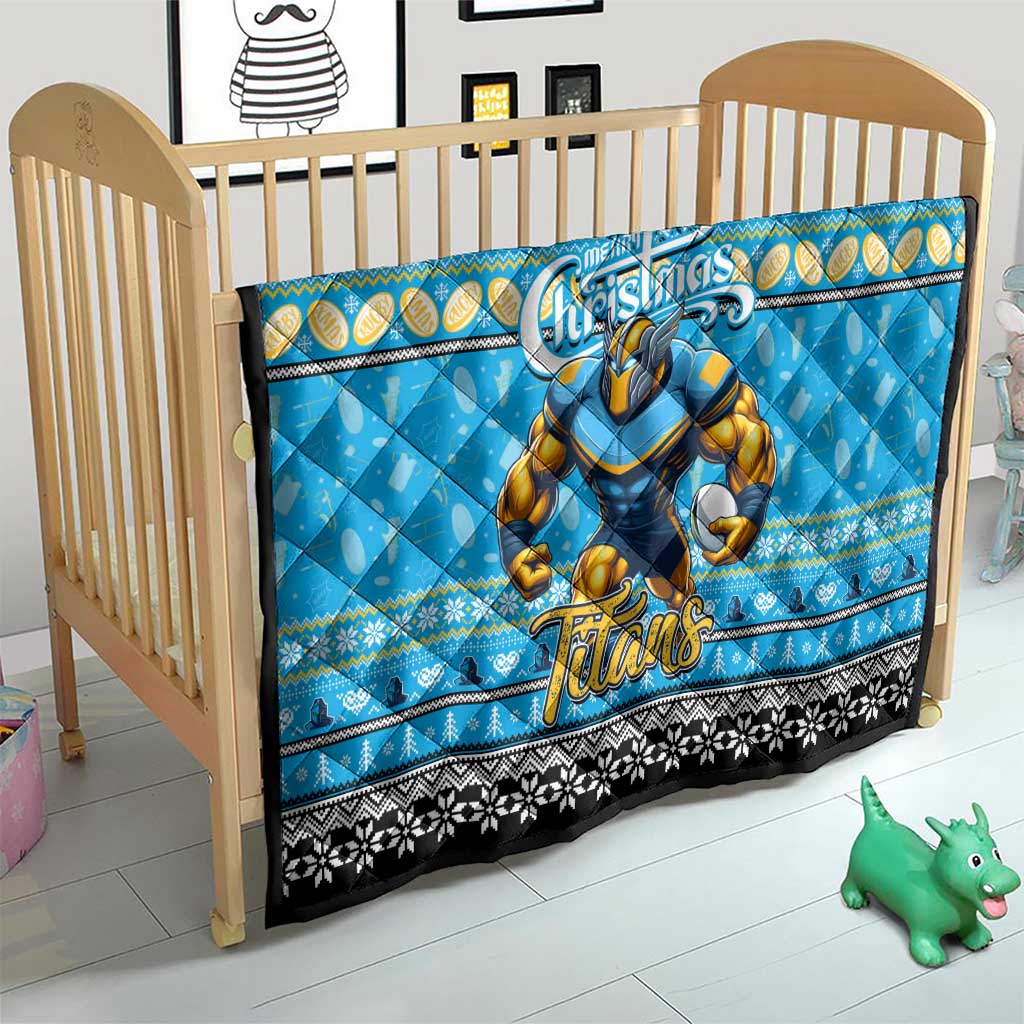 Titans Rugby Xmas Quilt Australia NRL Mascot