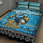Titans Rugby Xmas Quilt Bed Set Australia NRL Mascot