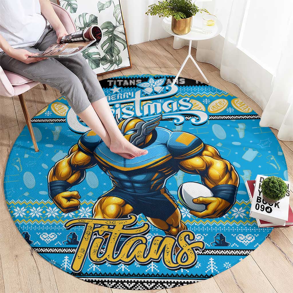 Titans Rugby Xmas Round Carpet Australia NRL Mascot