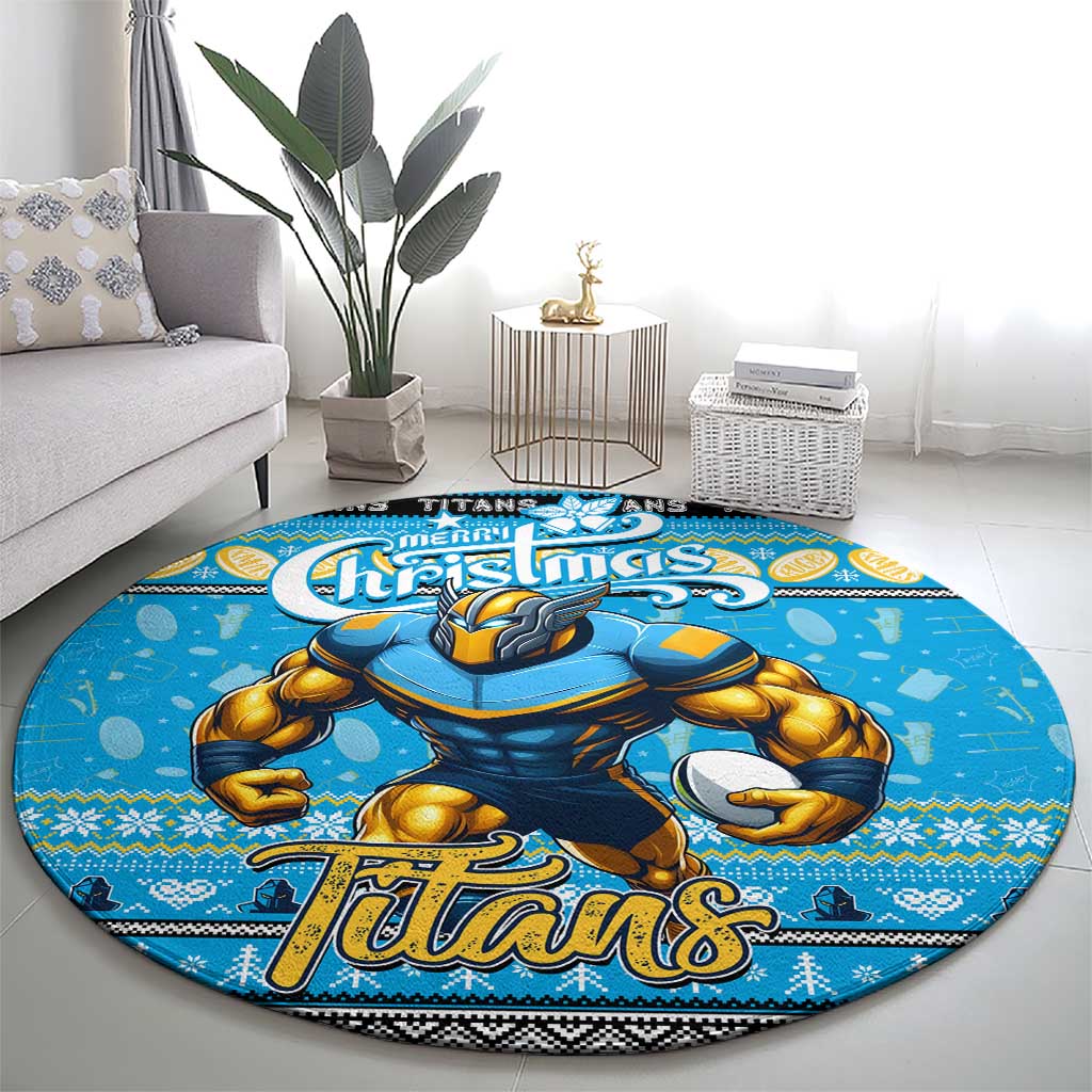 Titans Rugby Xmas Round Carpet Australia NRL Mascot