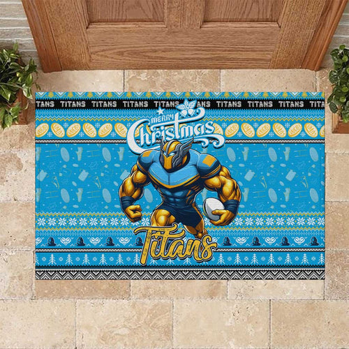 Titans Rugby Xmas Rubber Doormat Australia NRL Mascot