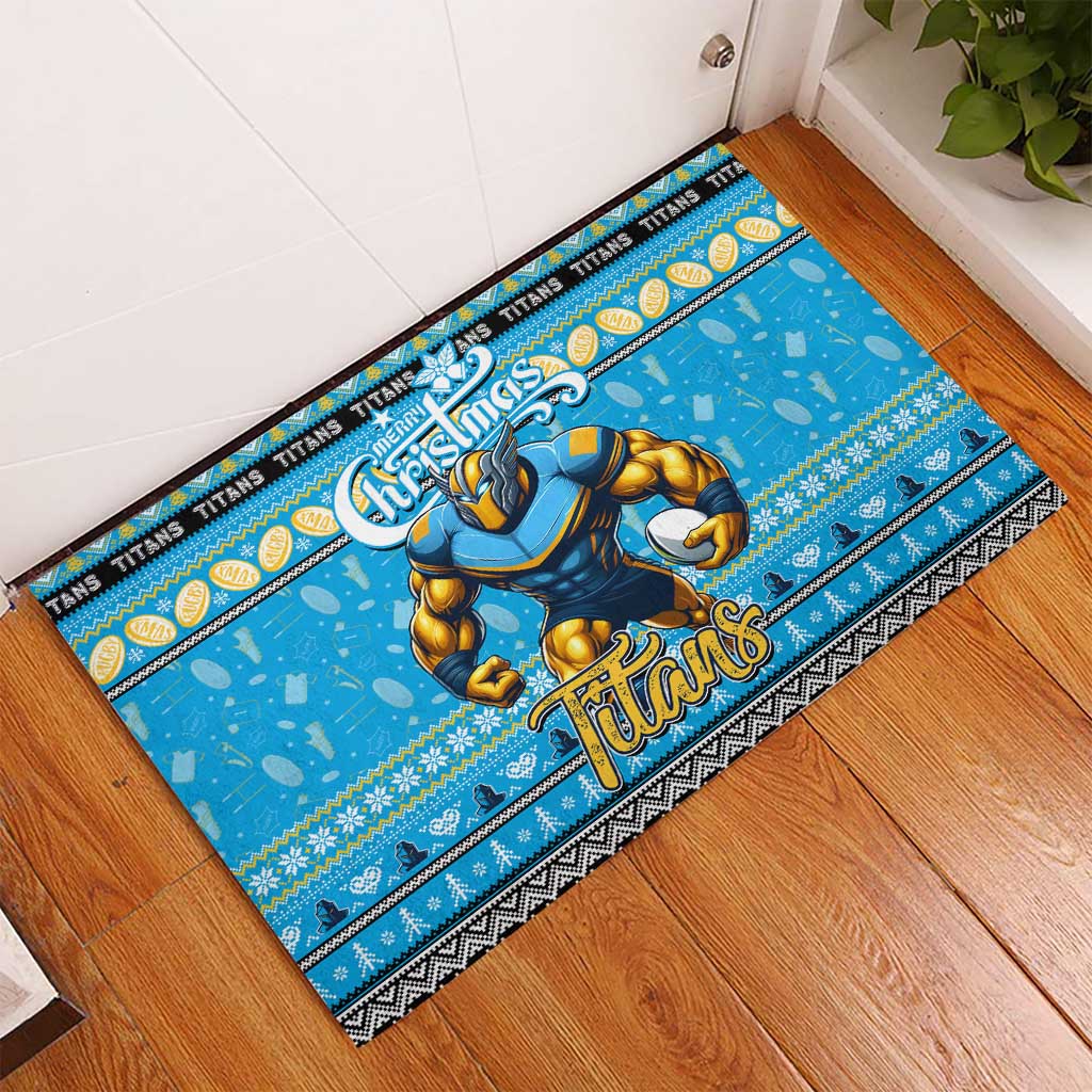 Titans Rugby Xmas Rubber Doormat Australia NRL Mascot