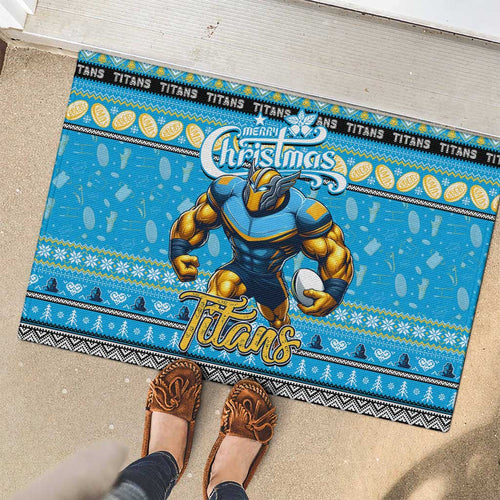 Titans Rugby Xmas Rubber Doormat Australia NRL Mascot