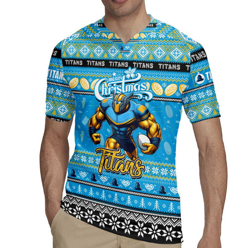 Personalized Titans Rugby Xmas Rugby Jersey Australia NRL Mascot