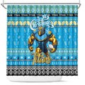 Titans Rugby Xmas Shower Curtain Australia NRL Mascot
