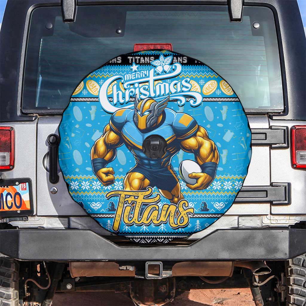 Titans Rugby Xmas Spare Tire Cover Australia NRL Mascot