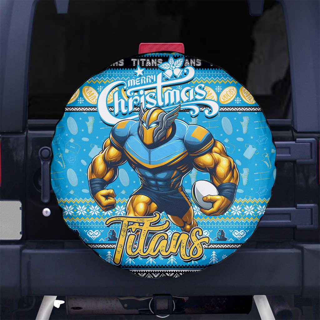 Titans Rugby Xmas Spare Tire Cover Australia NRL Mascot