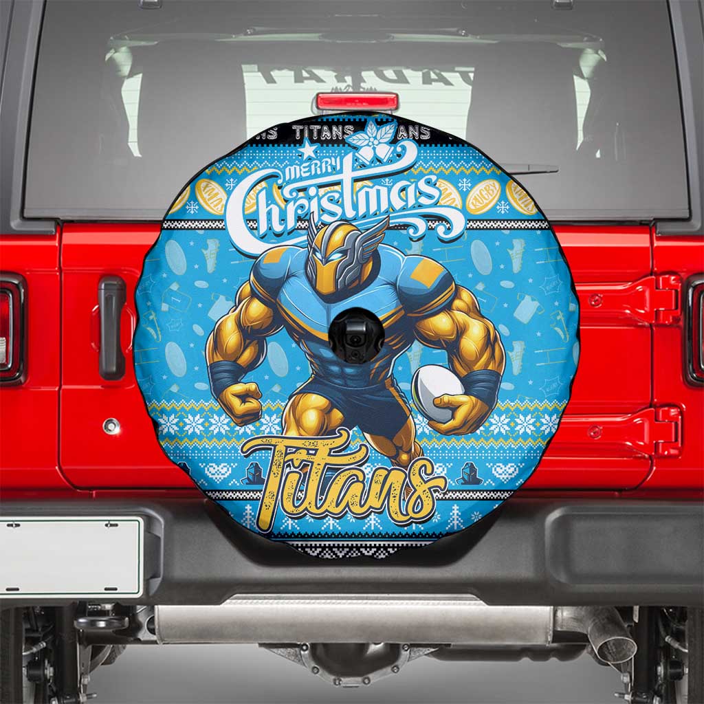 Titans Rugby Xmas Spare Tire Cover Australia NRL Mascot