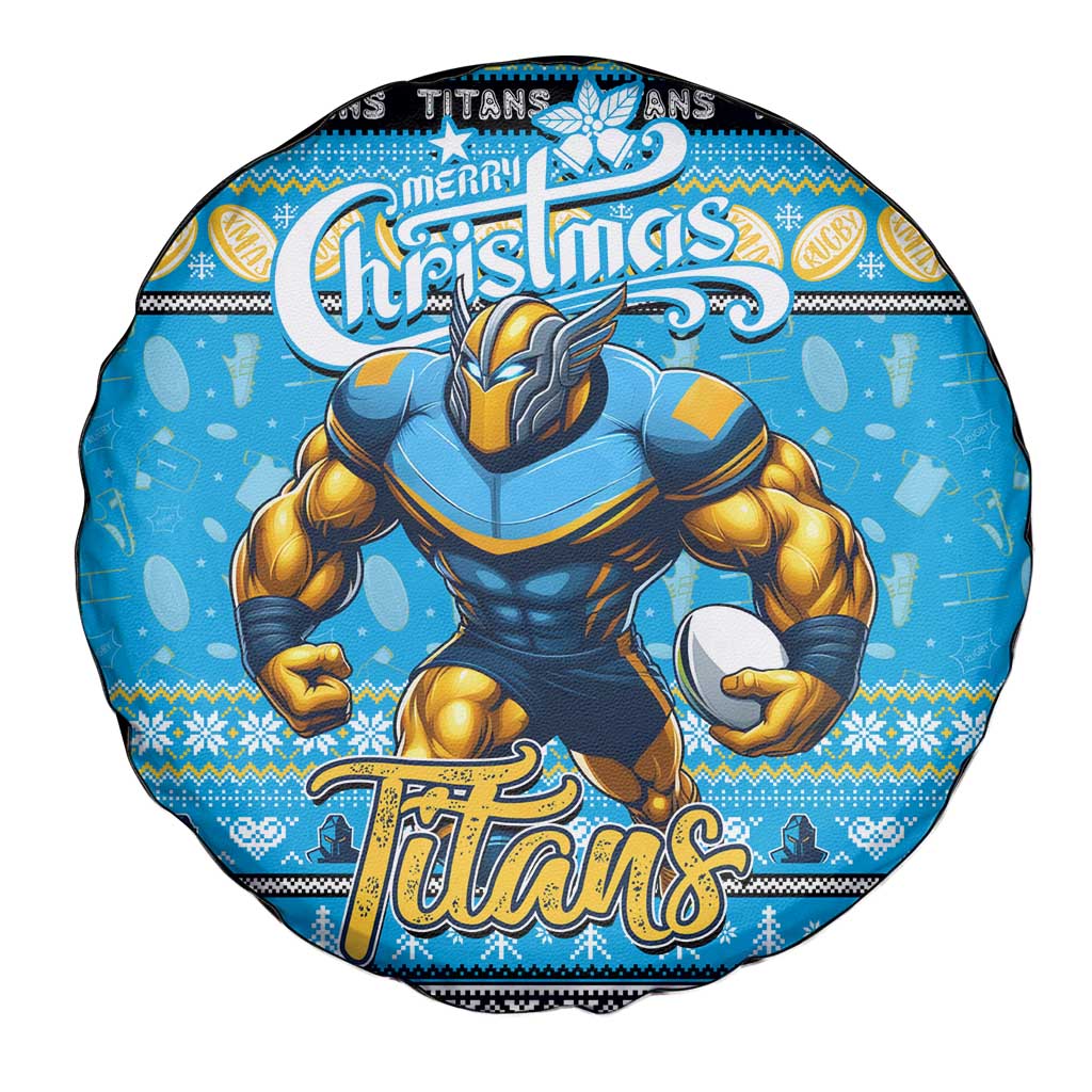 Titans Rugby Xmas Spare Tire Cover Australia NRL Mascot