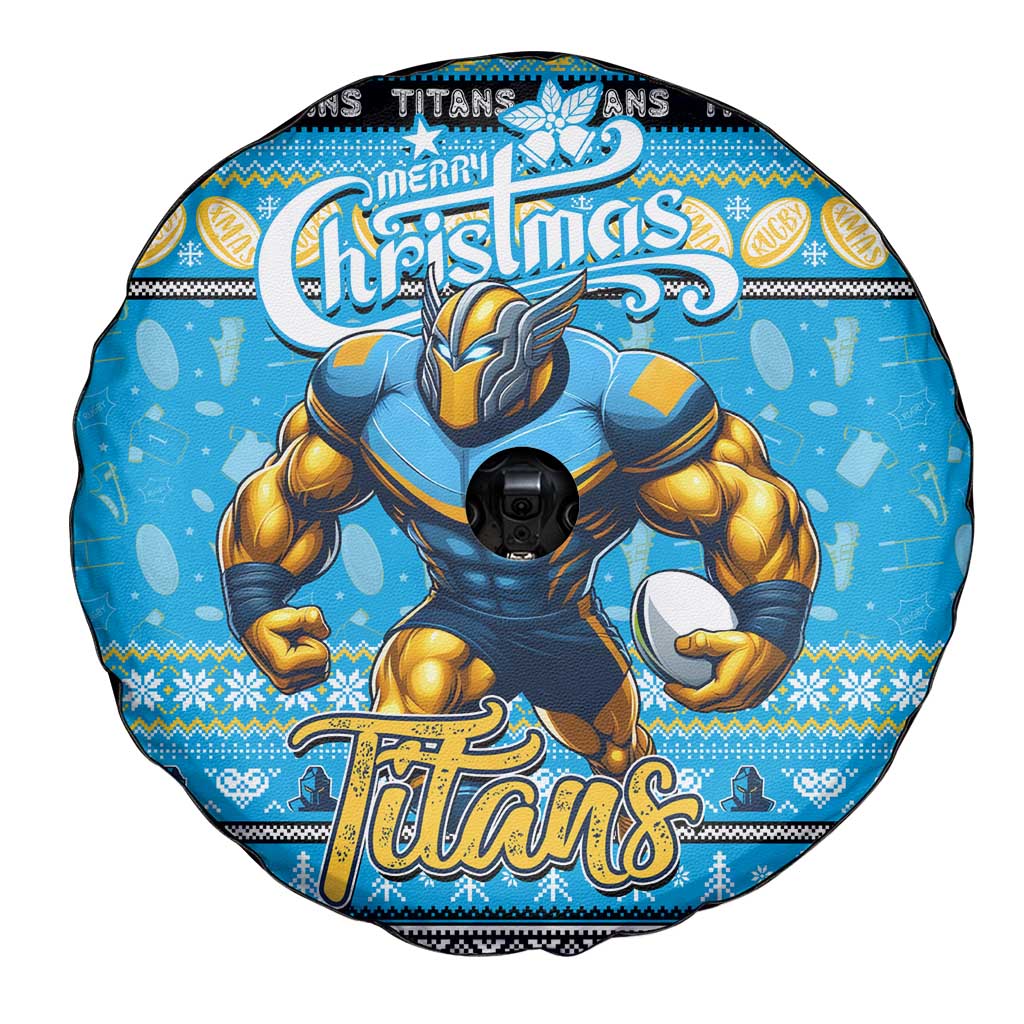 Titans Rugby Xmas Spare Tire Cover Australia NRL Mascot