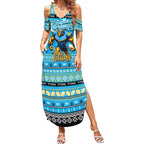 Personalized Titans Rugby Xmas Summer Maxi Dress Australia NRL Mascot