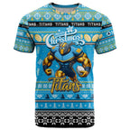 Personalized Titans Rugby Xmas T Shirt Australia NRL Mascot