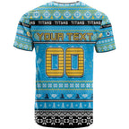 Personalized Titans Rugby Xmas T Shirt Australia NRL Mascot