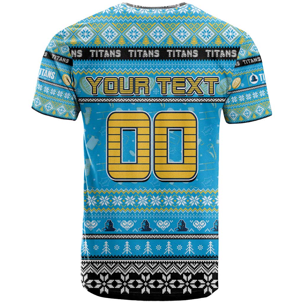Personalized Titans Rugby Xmas T Shirt Australia NRL Mascot