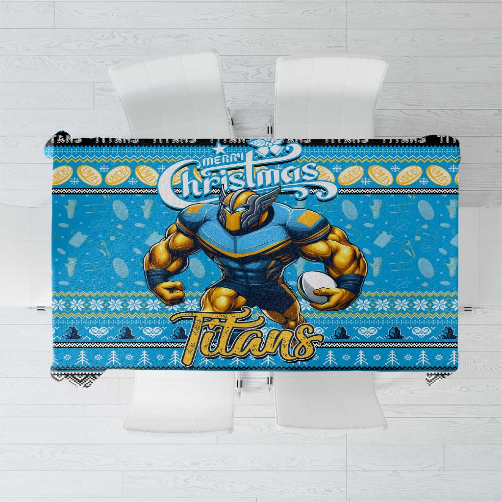 Titans Rugby Xmas Tablecloth Australia NRL Mascot