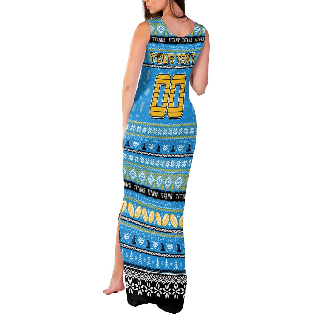 Personalized Titans Rugby Xmas Tank Maxi Dress Australia NRL Mascot