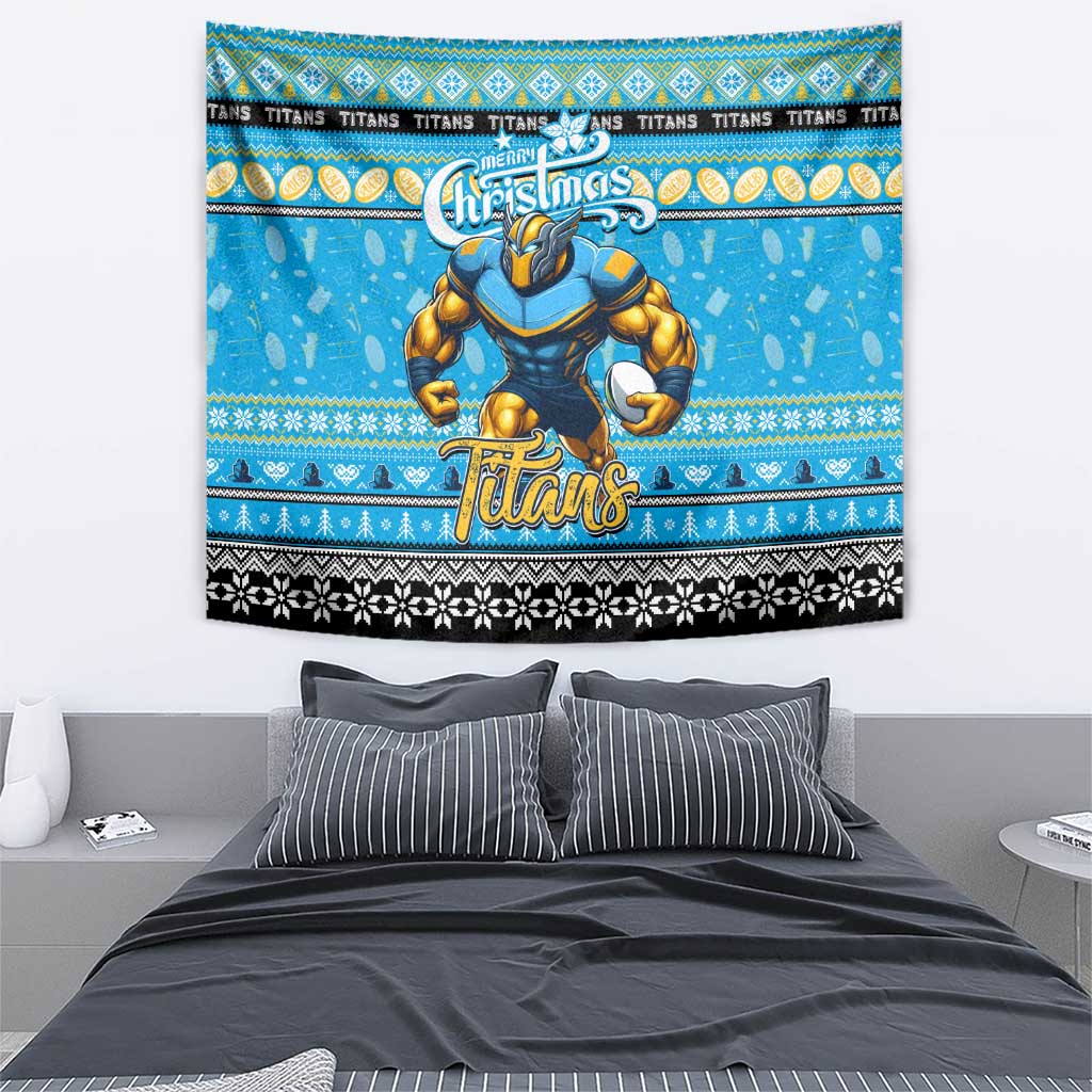 Titans Rugby Xmas Tapestry Australia NRL Mascot