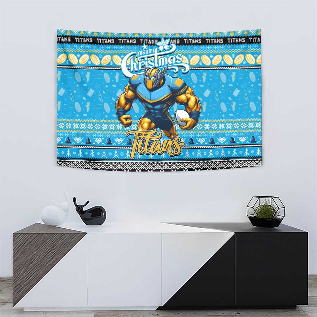 Titans Rugby Xmas Tapestry Australia NRL Mascot