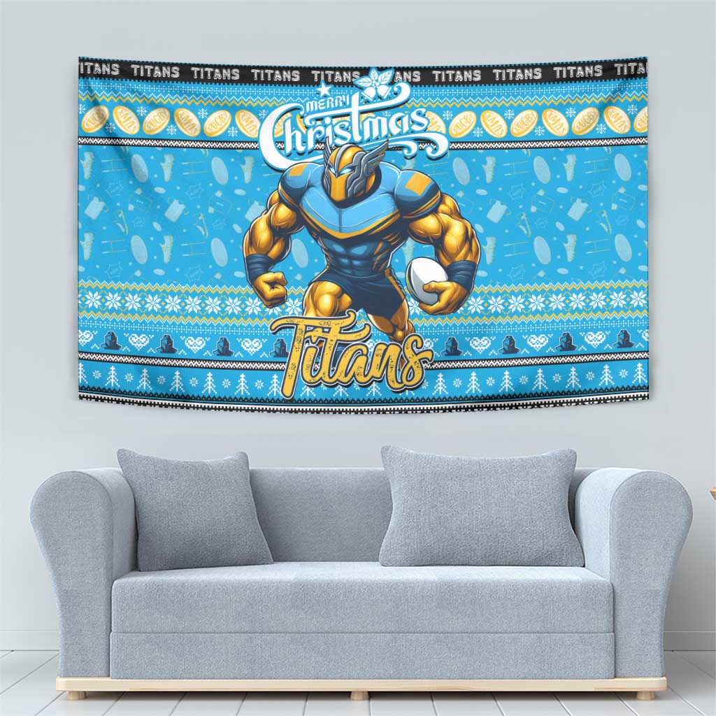 Titans Rugby Xmas Tapestry Australia NRL Mascot