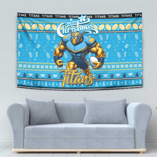 Titans Rugby Xmas Tapestry Australia NRL Mascot
