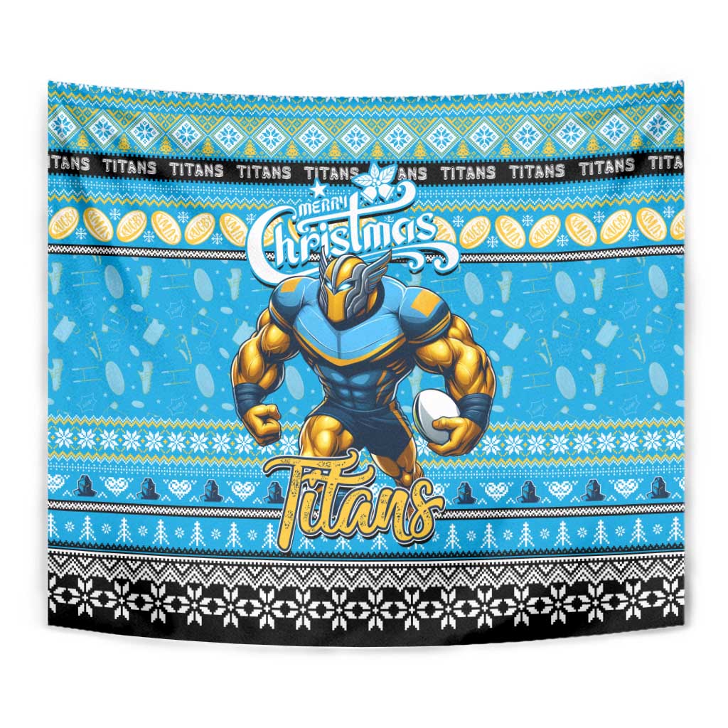 Titans Rugby Xmas Tapestry Australia NRL Mascot