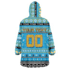 Personalized Titans Rugby Xmas Wearable Blanket Hoodie Australia NRL Mascot