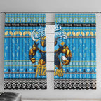 Titans Rugby Xmas Window Curtain Australia NRL Mascot