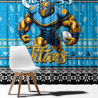 Titans Rugby Xmas Window Curtain Australia NRL Mascot