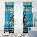 Titans Rugby Xmas Window Curtain Australia NRL Mascot