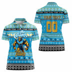 Personalized Titans Rugby Xmas Women Polo Shirt Australia NRL Mascot