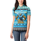 Personalized Titans Rugby Xmas Women Polo Shirt Australia NRL Mascot