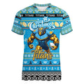 Personalized Titans Rugby Xmas Women V-Neck T-Shirt Australia NRL Mascot