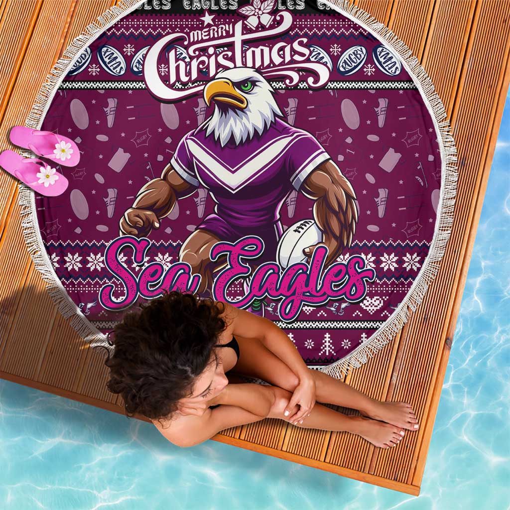 Sea Eagles Rugby Xmas Beach Blanket Australia NRL Mascot