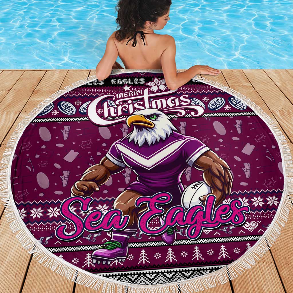 Sea Eagles Rugby Xmas Beach Blanket Australia NRL Mascot