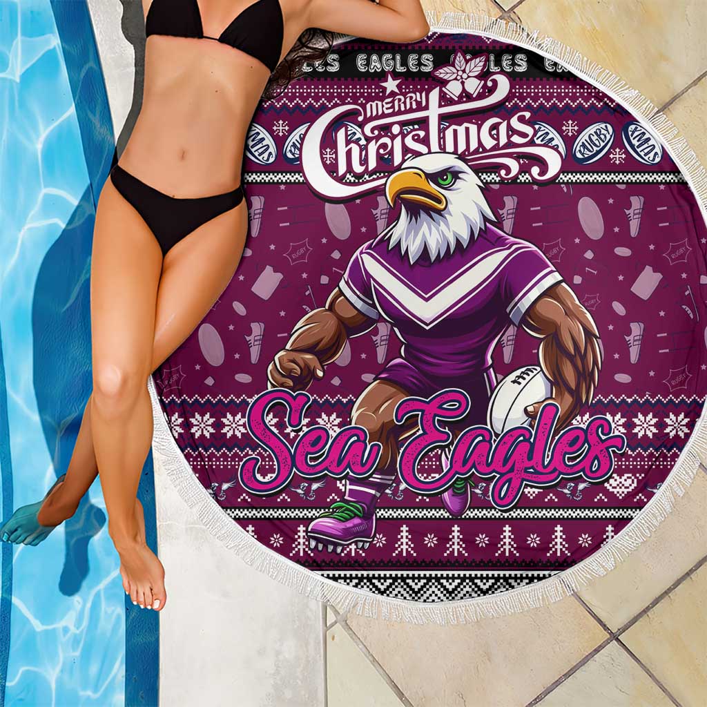 Sea Eagles Rugby Xmas Beach Blanket Australia NRL Mascot