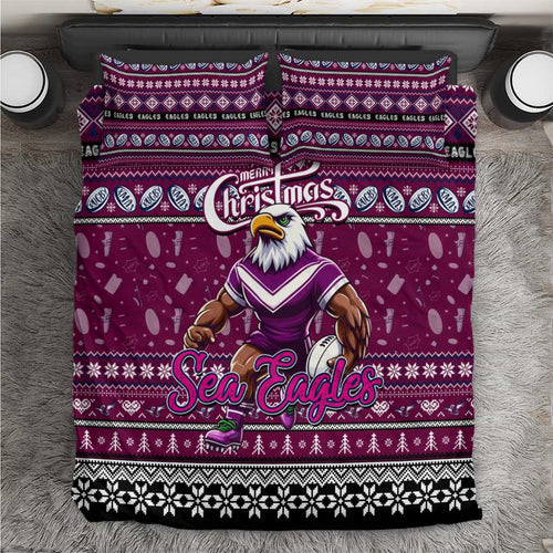 Sea Eagles Rugby Xmas Bedding Set Australia NRL Mascot