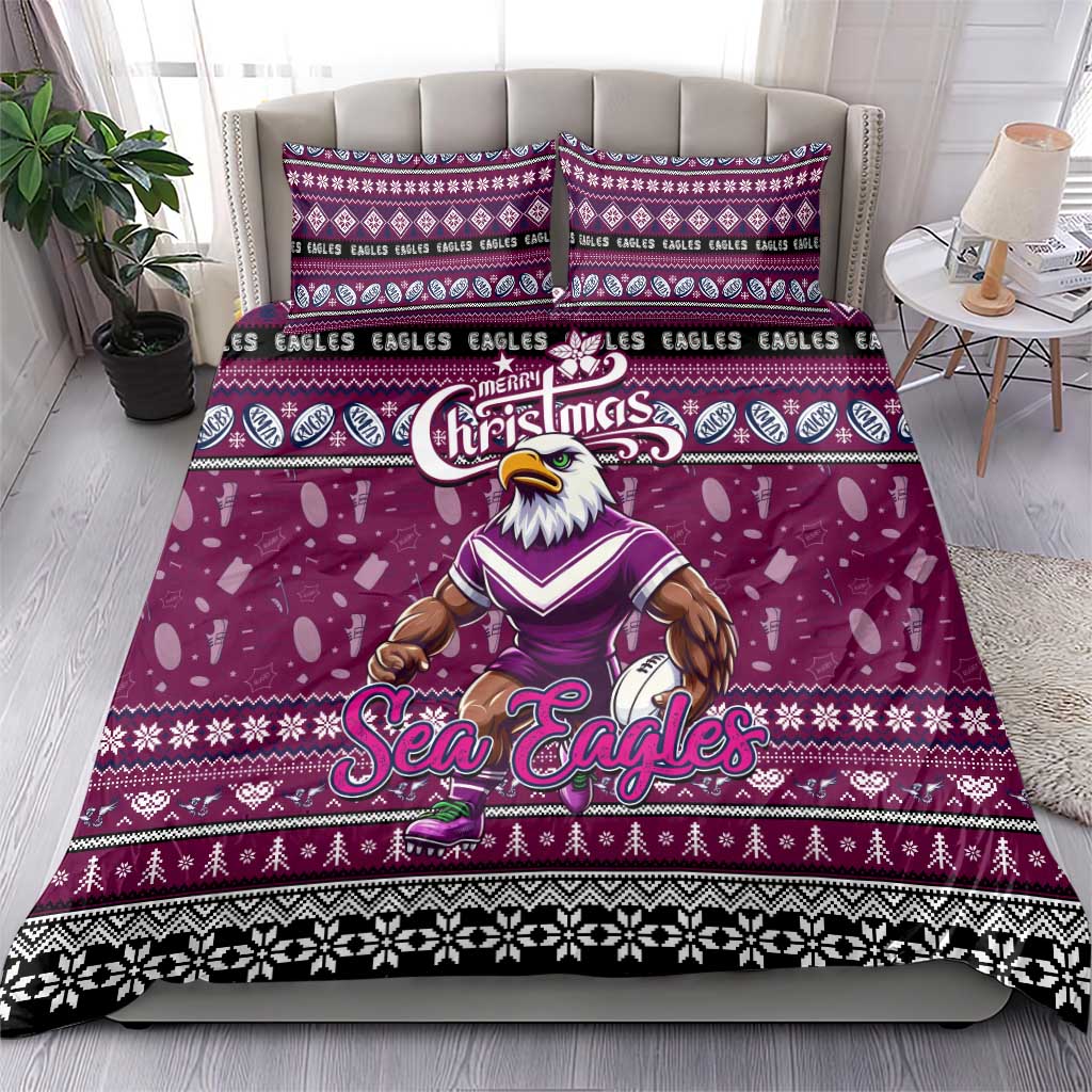 Sea Eagles Rugby Xmas Bedding Set Australia NRL Mascot