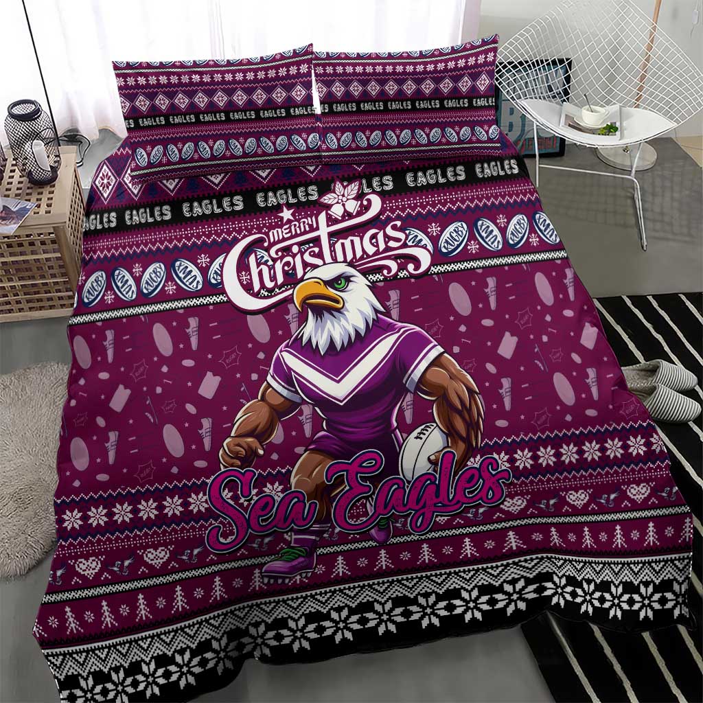 Sea Eagles Rugby Xmas Bedding Set Australia NRL Mascot