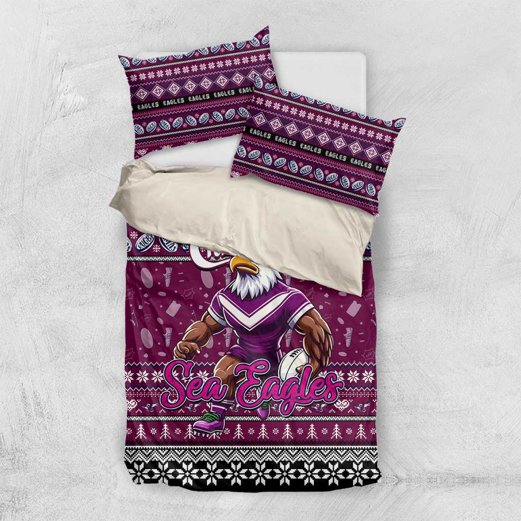 Sea Eagles Rugby Xmas Bedding Set Australia NRL Mascot