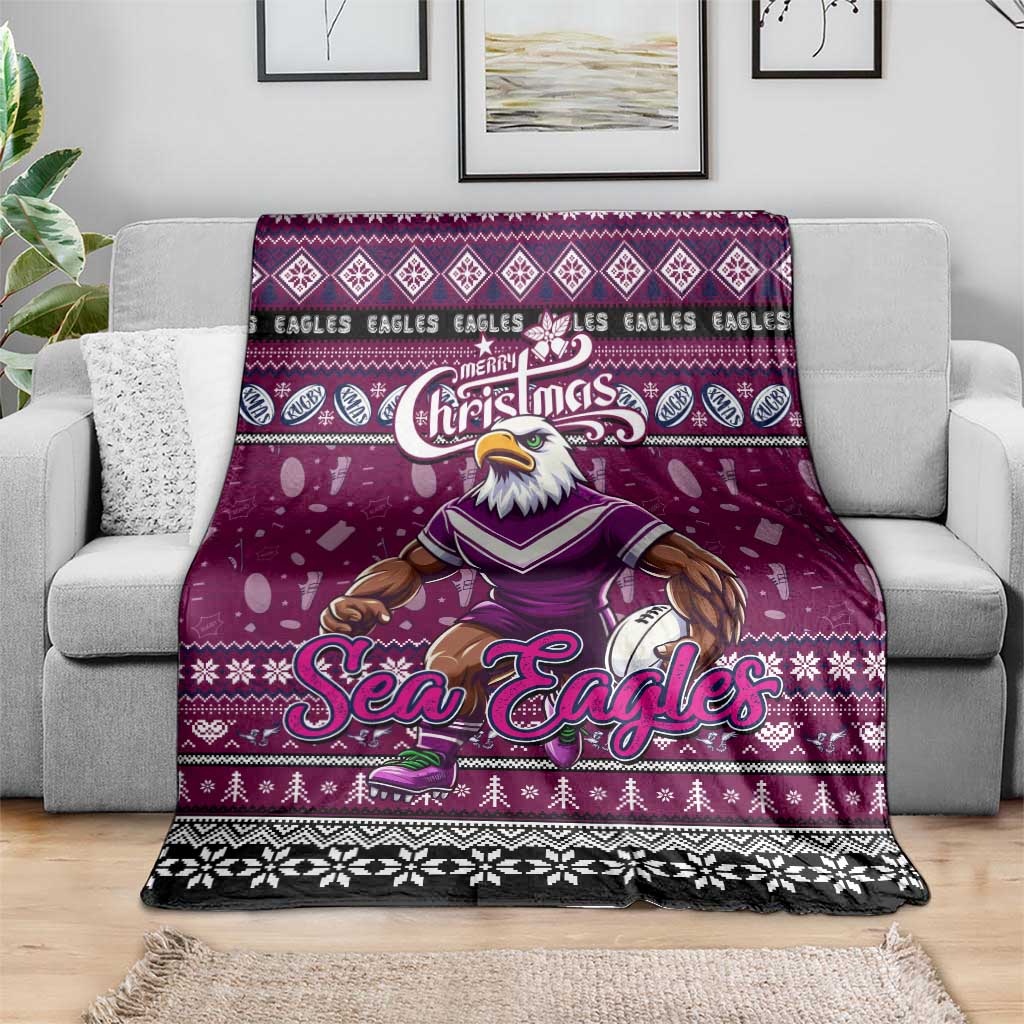 Sea Eagles Rugby Xmas Blanket Australia NRL Mascot