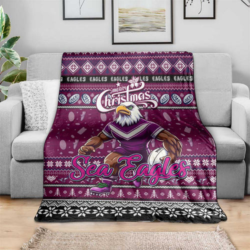 Sea Eagles Rugby Xmas Blanket Australia NRL Mascot