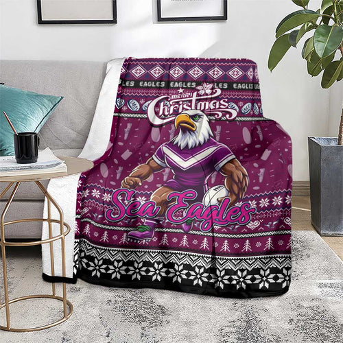 Sea Eagles Rugby Xmas Blanket Australia NRL Mascot